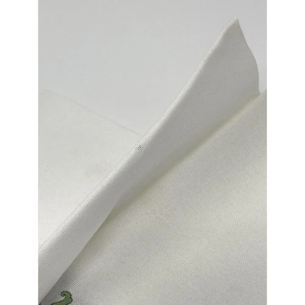 NWT Williams Sonoma Set Of 3 Napkins Deruta Dragon White Blue (Flaw On 1)